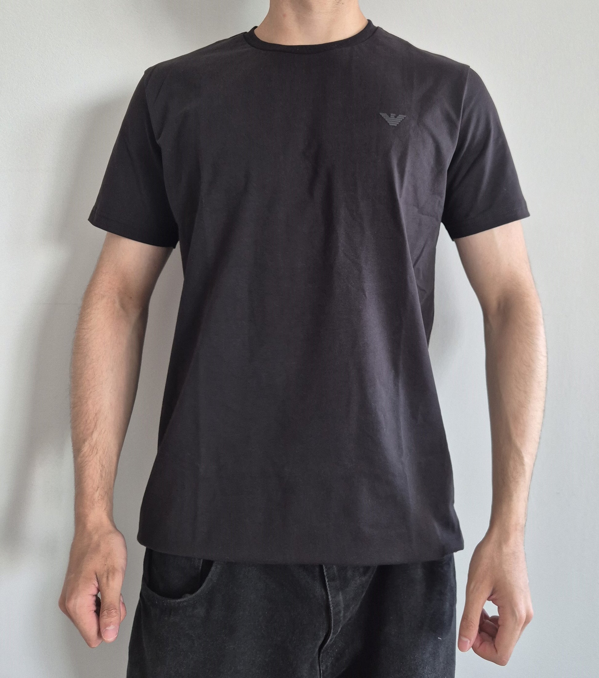 EMPORIO ARMANI jersey T-shirt with micro logo patch