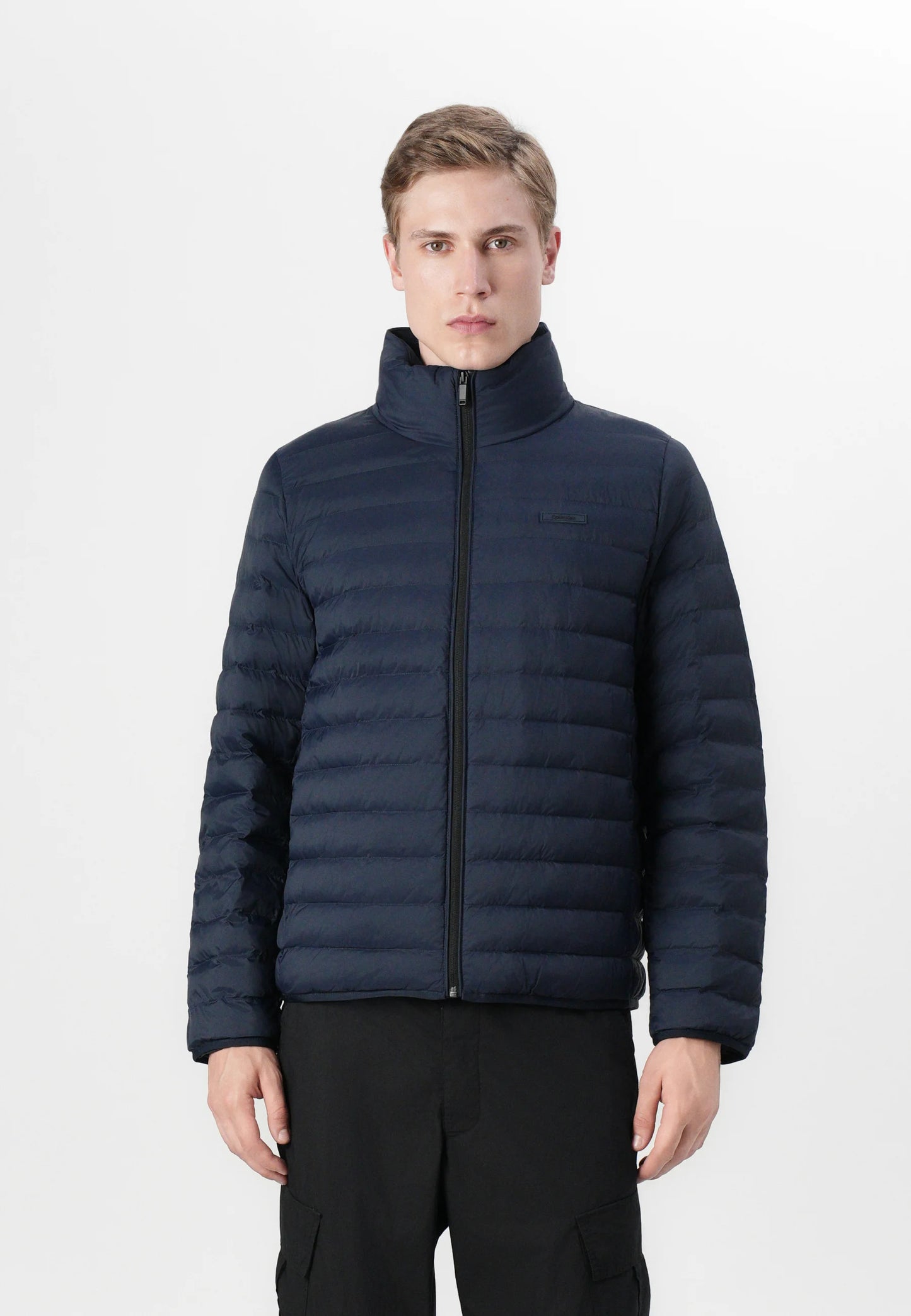 Calvin Klein Navy Blue Puffer Jacket with Insert Pockets