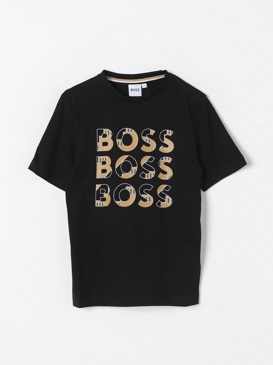BOSS Bold Logo Black T-Shirt for Kids/Juniors