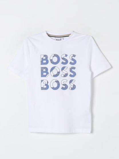 BOSS Bold Logo White T-Shirt for Kids/Juniors