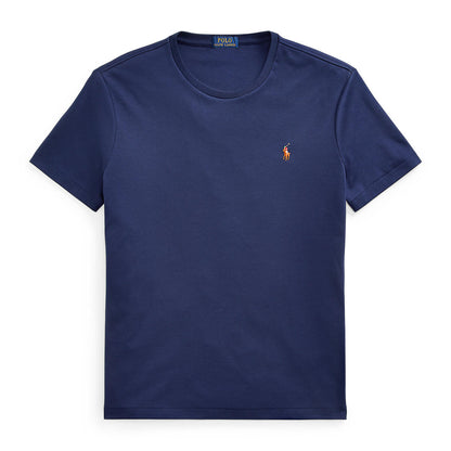 Ralph Lauren Custom Slim Fit Jersey Crewneck Men's Navy Blue T-Shirt