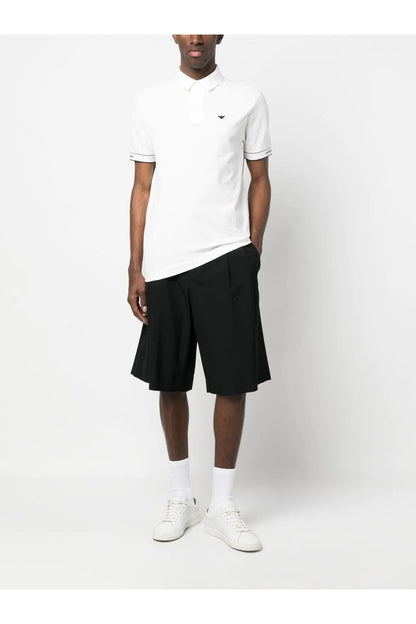 Emporio Armani Piquet White Men's Polo T-shirt
