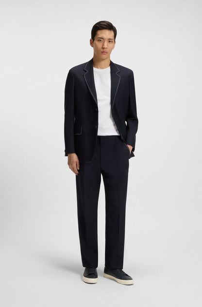 BOSS Cotton Jersey Men's Black T-Shirt with Logo Detail