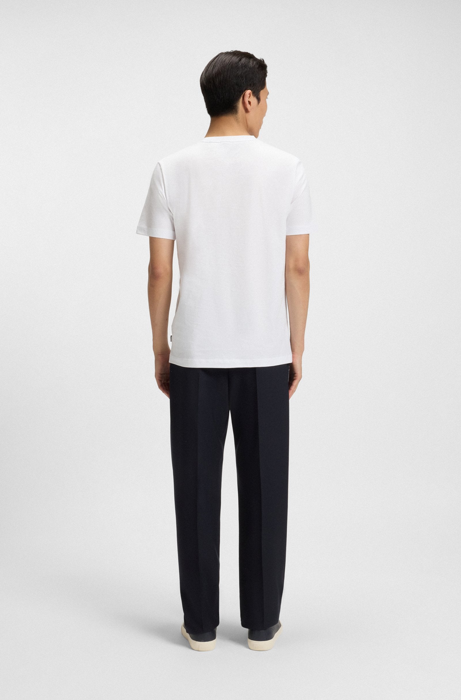 BOSS - Cotton-jersey T-shirt with logo detail