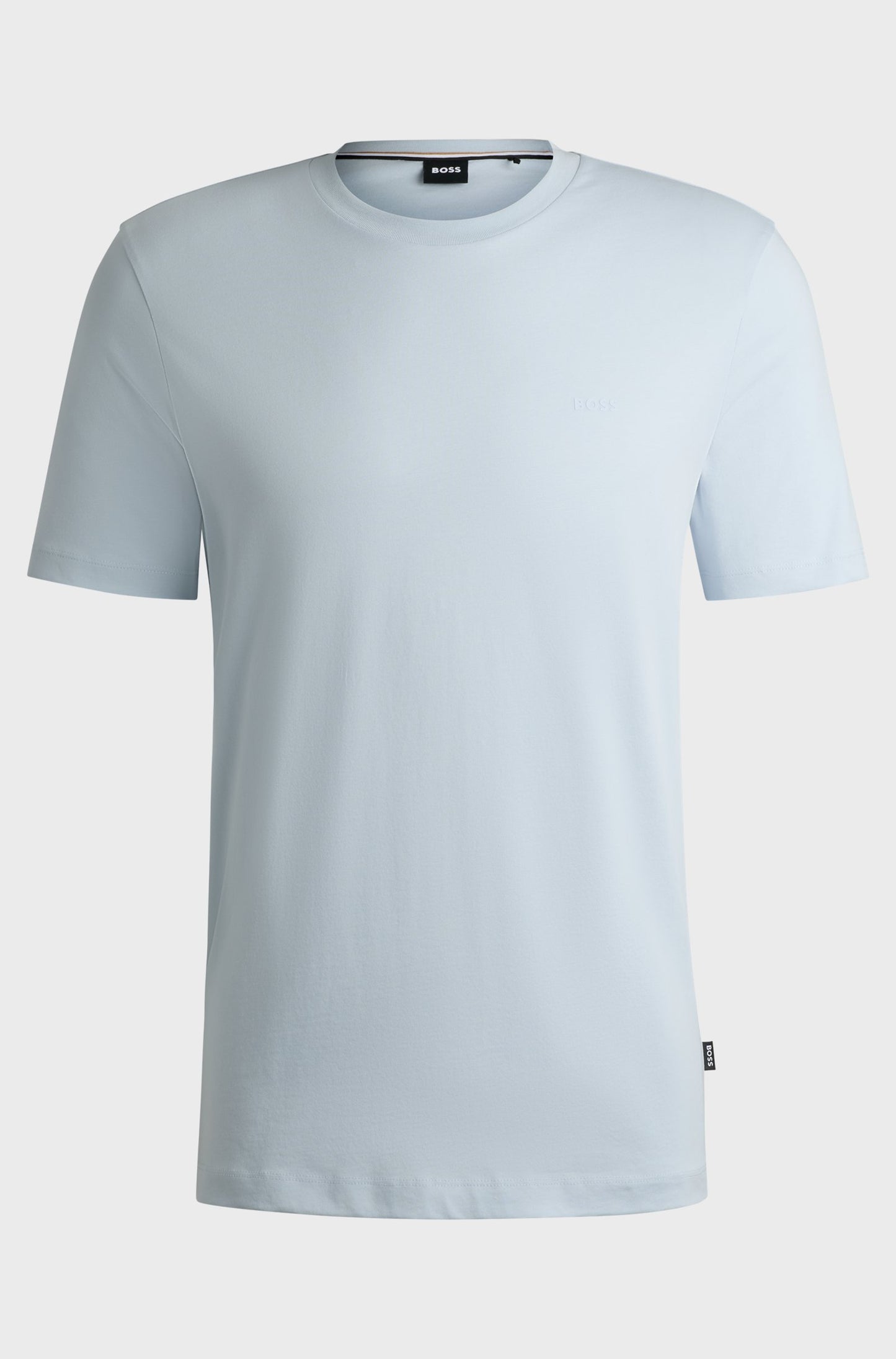BOSS Cotton Jersey Men's Natural T-Shirt with Logo Detail