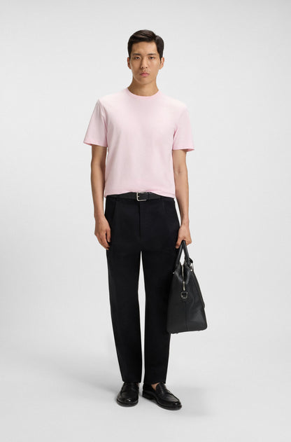 BOSS Cotton Jersey Men's Blue T-Shirt with Logo Detail