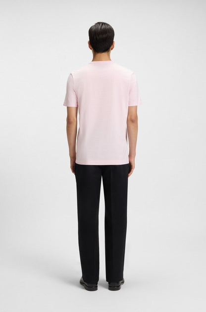 BOSS Cotton Jersey Men's Blue T-Shirt with Logo Detail