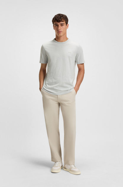 BOSS Cotton Jersey Men's Blue T-Shirt with Logo Detail