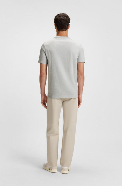 BOSS Cotton Jersey Men's Blue T-Shirt with Logo Detail