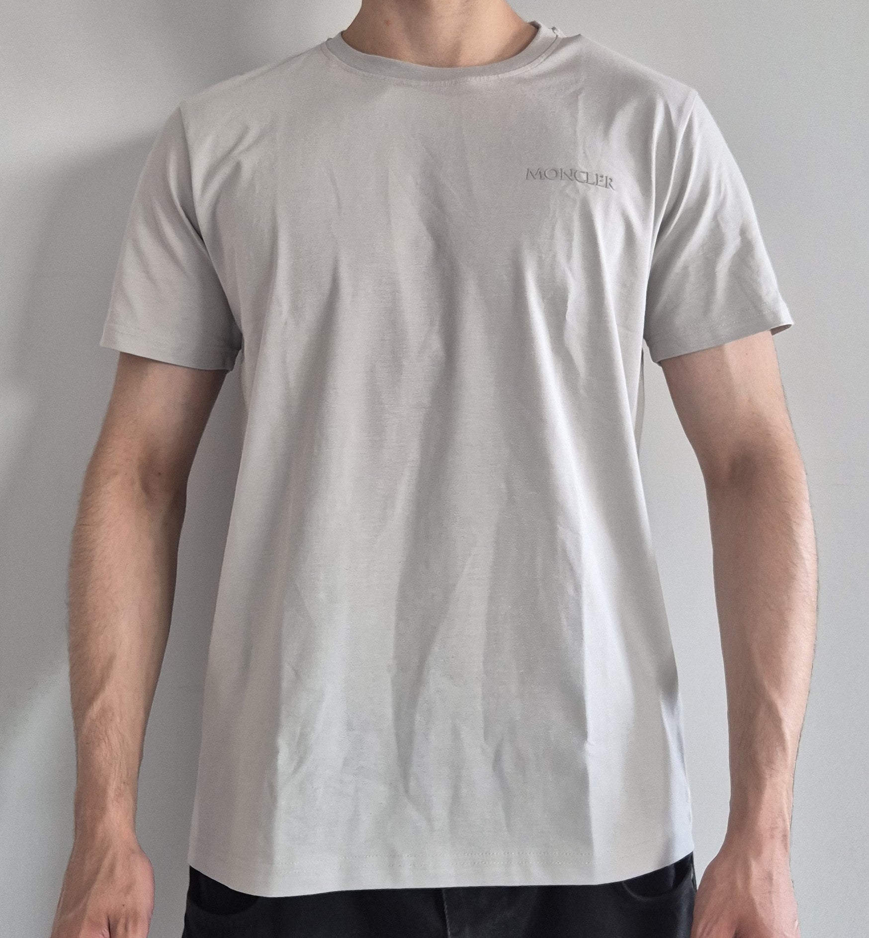 MONCLER logo-embroidered cotton T-shirt