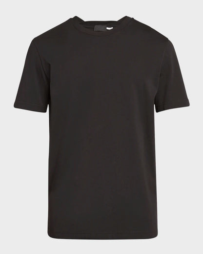 Moncler Logo Embroidered Men's Cotton Black T-shirt