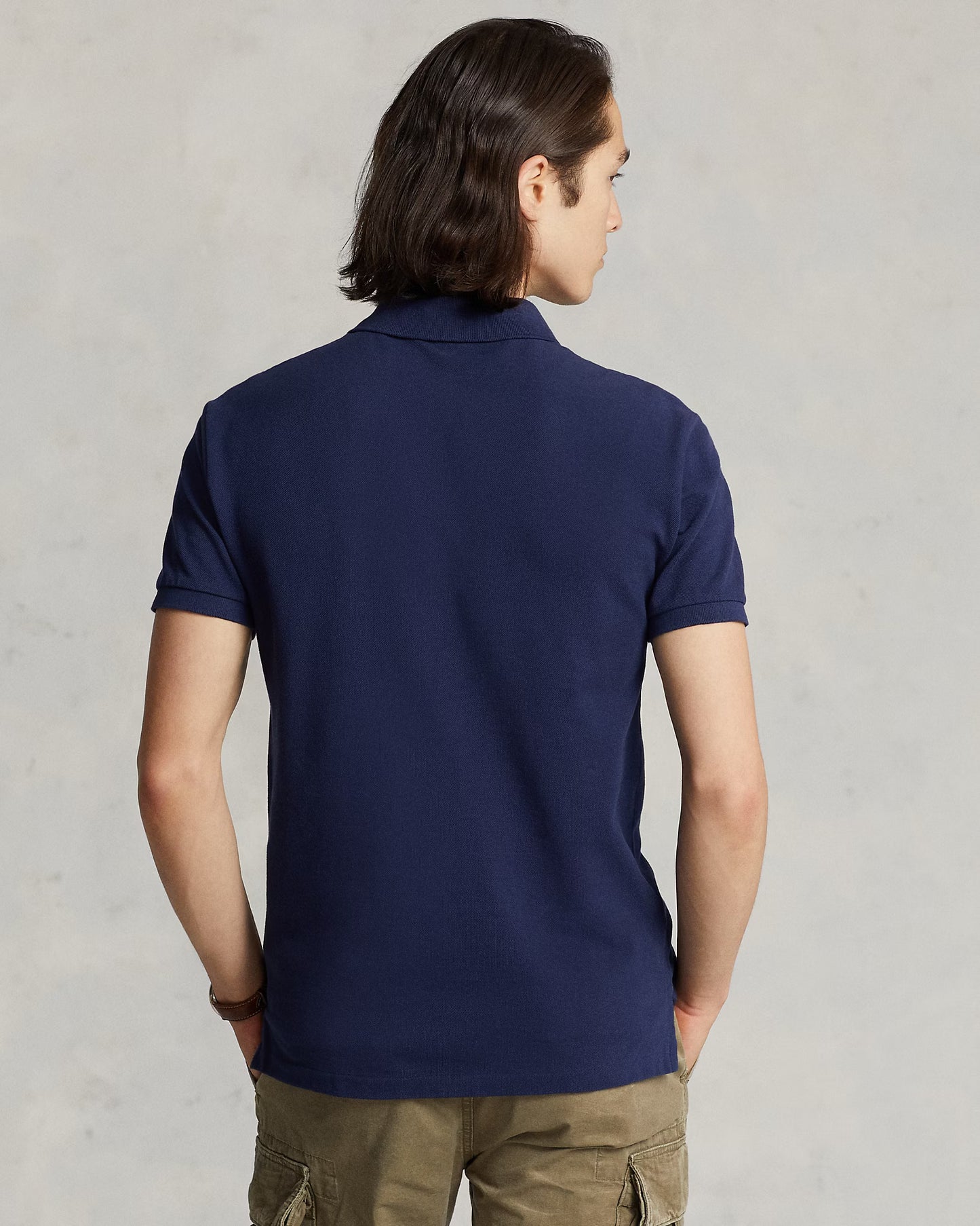 Polo Ralph Lauren Men's Slim Fit Mesh Navy Blue Polo Shirt
