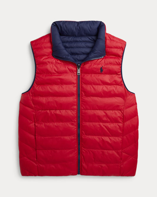 Ralph Lauren P-Layer 2 Reversible Quilted Red Gilet for Kids/Juniors