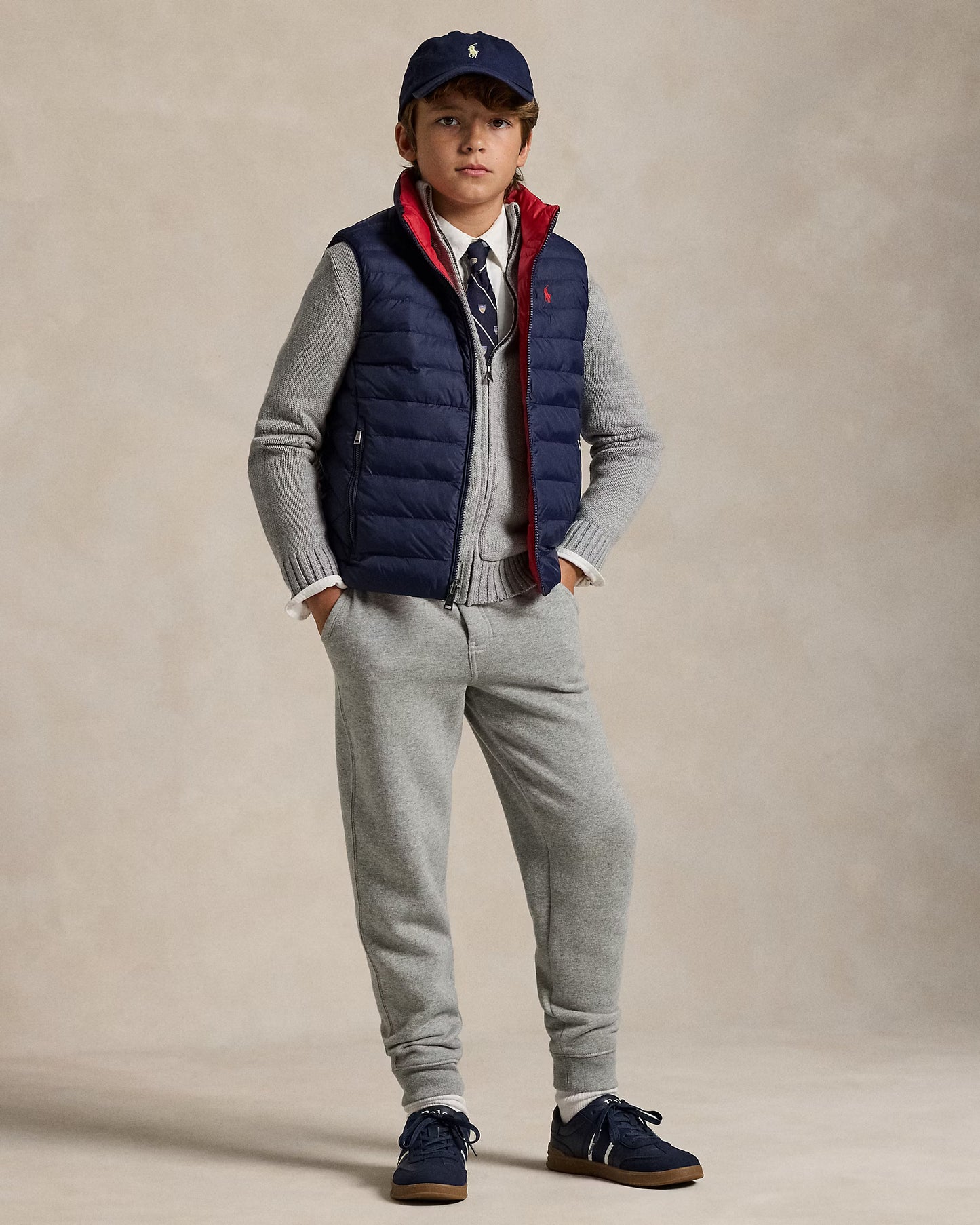 Ralph Lauren P-Layer 2 Reversible Quilted Navy Blue Gilet for Kids/Juniors