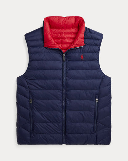 Ralph Lauren P-Layer 2 Reversible Quilted Red Gilet for Kids/Juniors