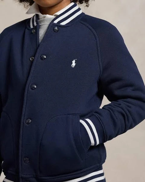 Ralph Lauren Fleece Baseball Jacket - Navy